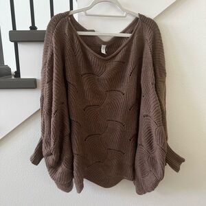 L Love Poncho Sweater